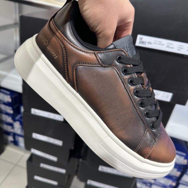BIG 05 - SNEAKER BRUSHED CALF LEATHER BROWN