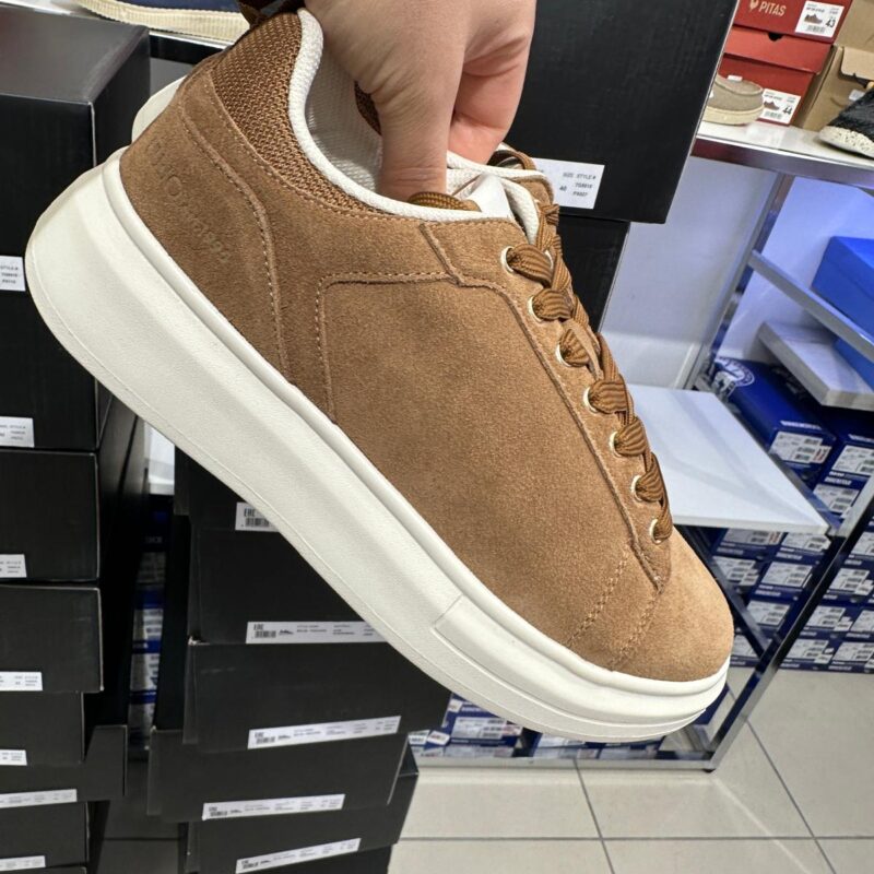 BIG 05 - SNEAKER COW SUEDE/MESH COGNAC