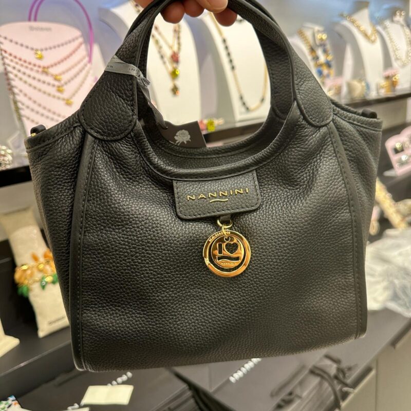Nannini borsa in pelle nero art 19036