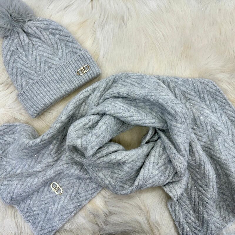 Liu Jo beanie filo paillette BERRETTO grigio ghiaccio
