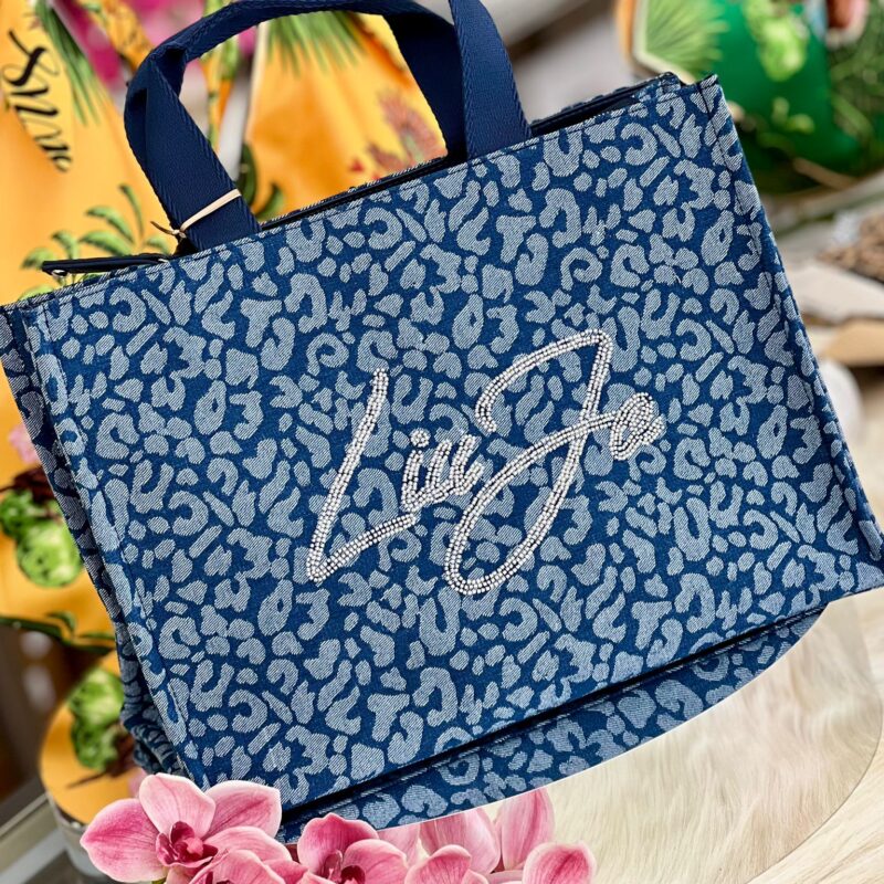 liujo tote denim animal