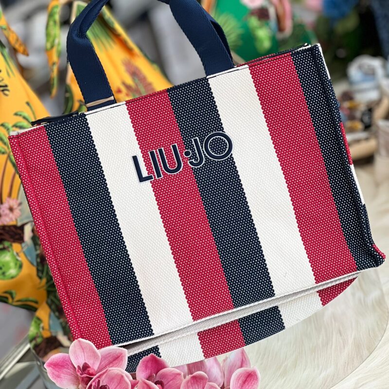 liujo tote striped canva